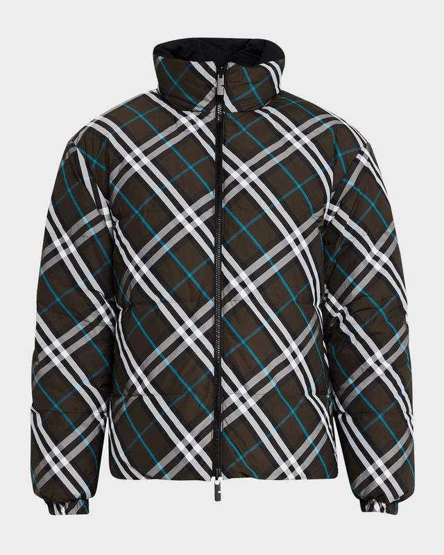 Men's Check Down Jacket Product Image