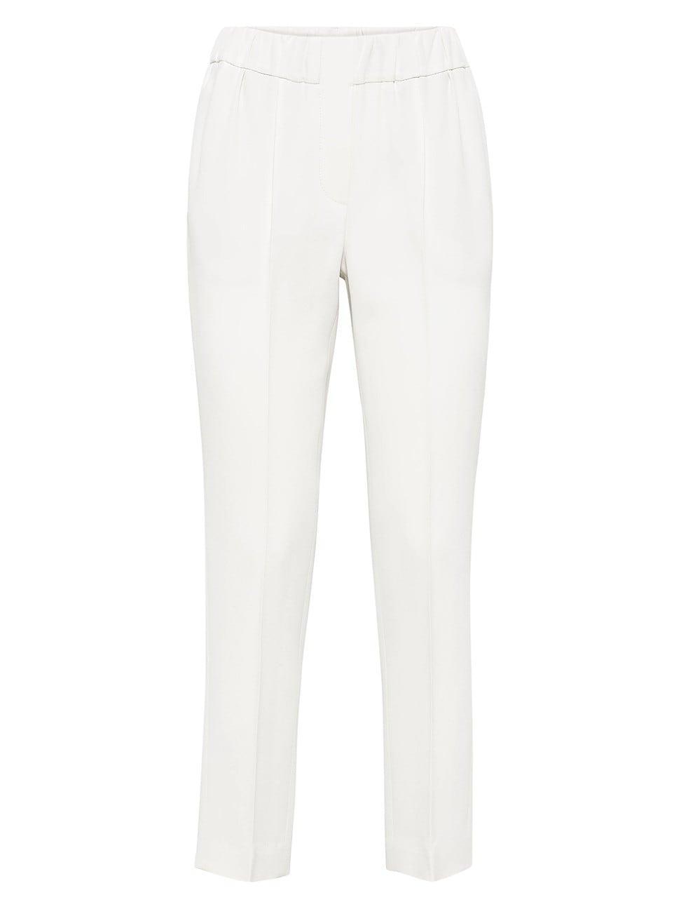 Womens Silk and Acetate Crepe Cady Tailored Jogger Trousers Product Image