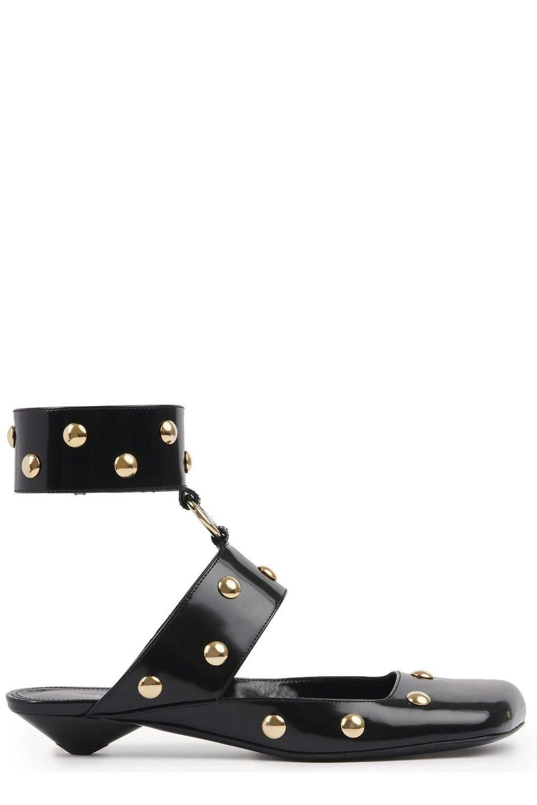 CHLOÉ 20mm Jade Leather Flats In Black Product Image