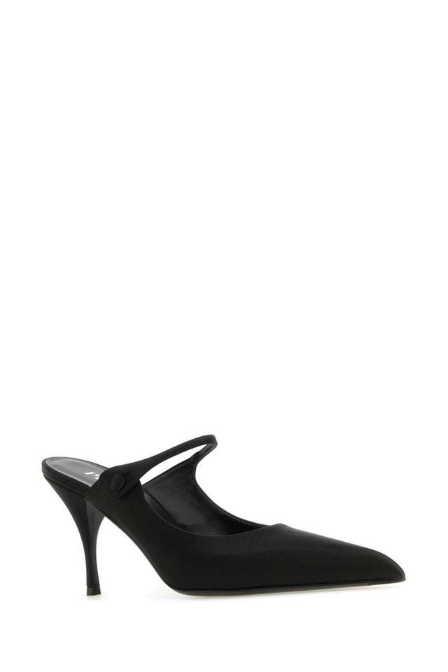 Black Satin Heels Product Image