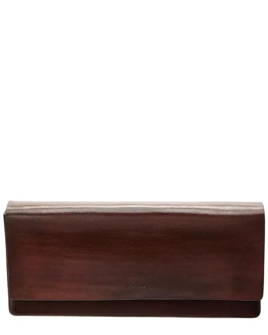 Leather Clutch In Brown Product Image