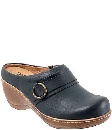 SoftWalk Macintyre Leather Clogs Product Image