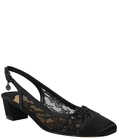 J. Rene Faleece Crystal Embellished Slingback Pump Product Image