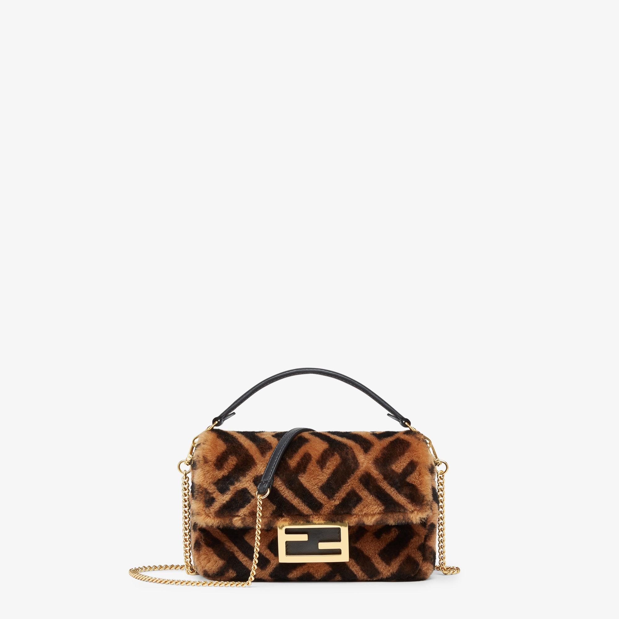 Baguette MiniFENDI x FRGMT x POKÉMON brown FF fabric bag Product Image