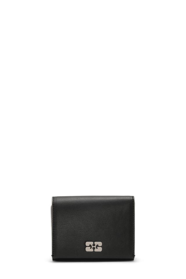 Black Ganni Bou Trifold Wallet Product Image