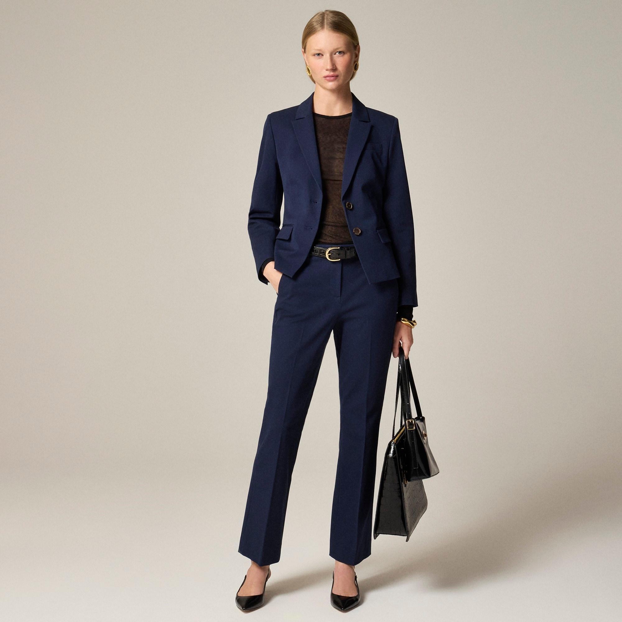 Shrunken-fit blazer in bi-stretch cotton blend Product Image