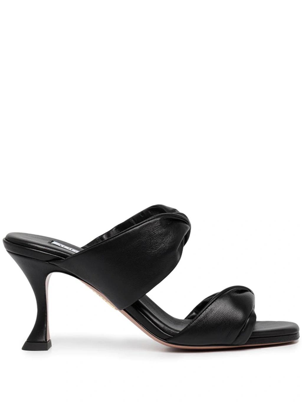 AQUAZZURA Strapped Open Toe Mules In Black Product Image