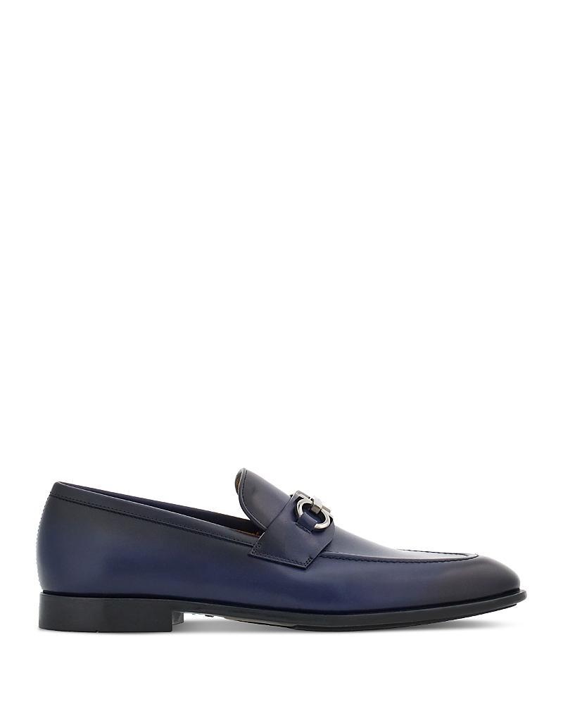 Ferragamo Mens Foster Gancini Bit Leather Loafers Product Image