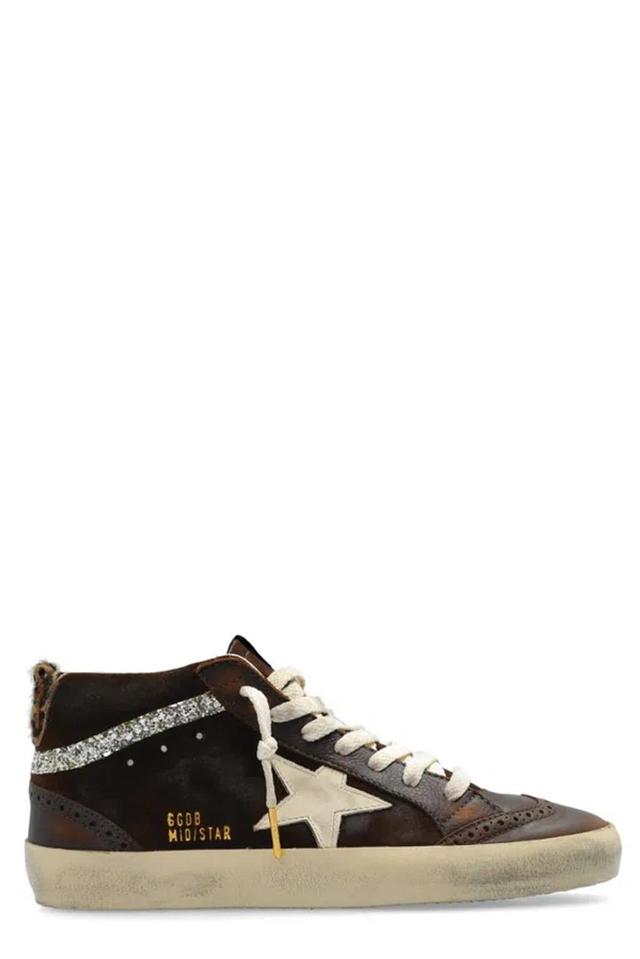 Mid Star Leather Sneaker In Black Product Image