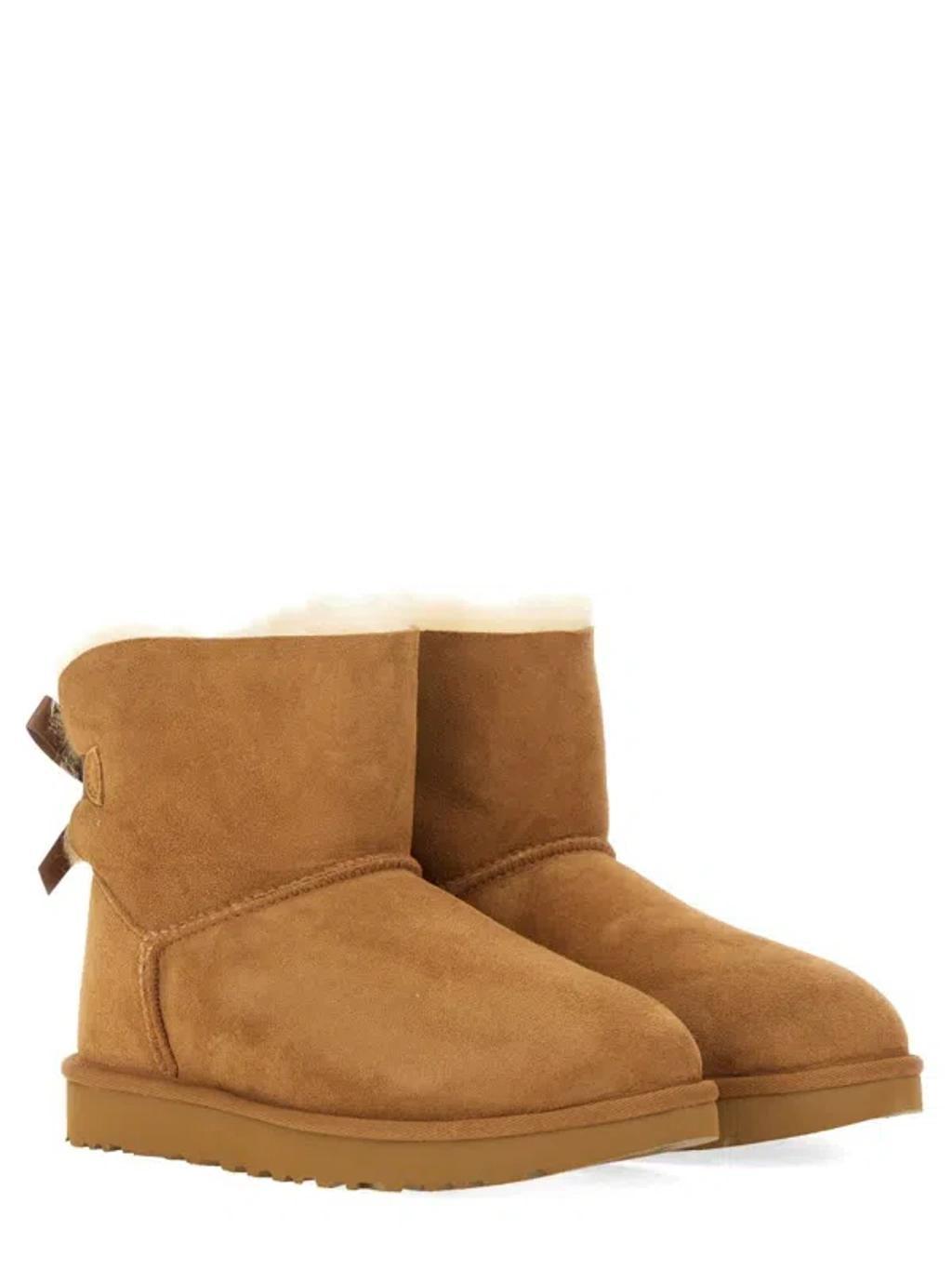 Arielle Womens Suede Short Shearling Boots In Brown Product Image