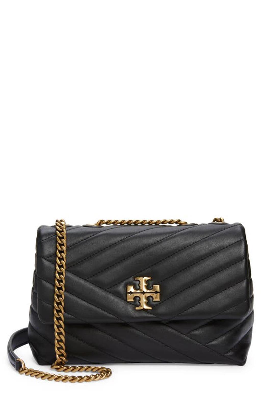 Tory Burch Kira Chevron Powder Coated Small Convertible Shoulder Bag Handbags Product Image