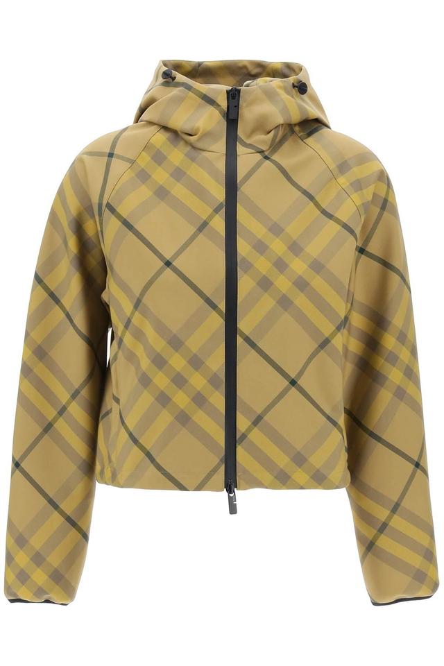 BURBERRY "cropped  Check Jacket" In Brown Product Image