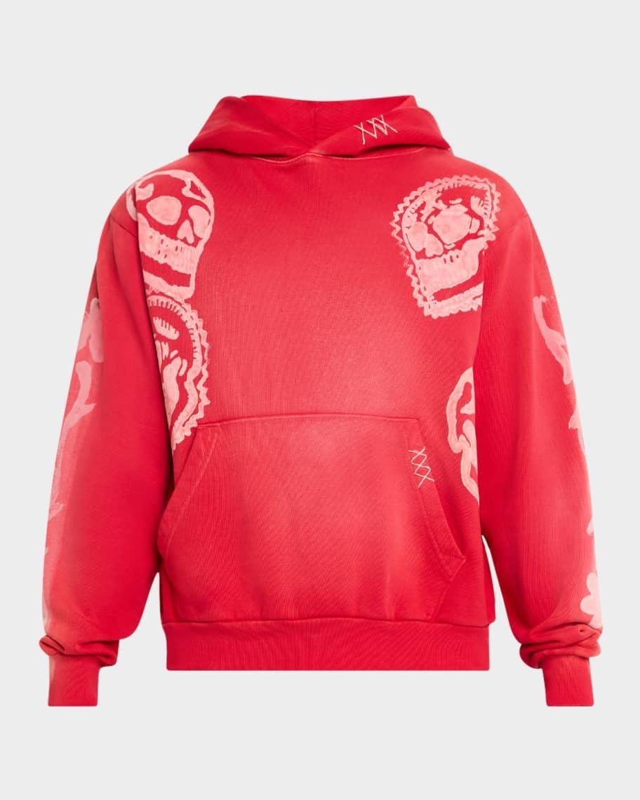 Mens Faded Skulls Hoodie Product Image