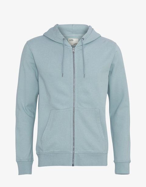 Classic Organic Zip Hood - Steel Blue Product Image