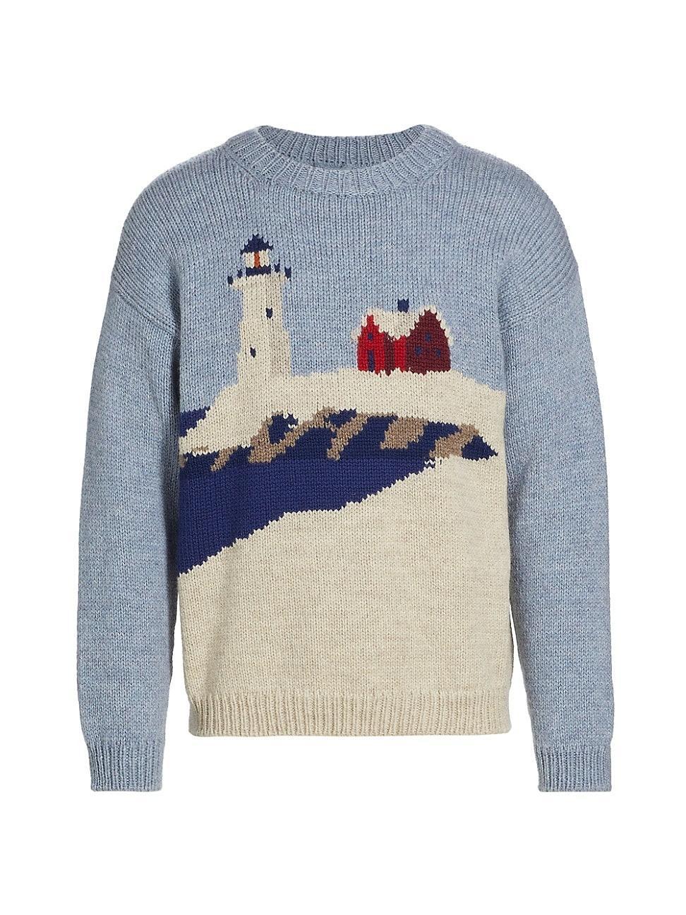 Mens Highland Lighthouse Wool Sweater Product Image