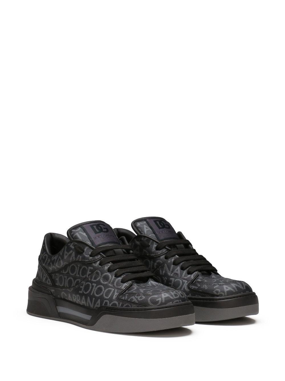 New Roma Coated-jacquard Sneakers In Black Product Image