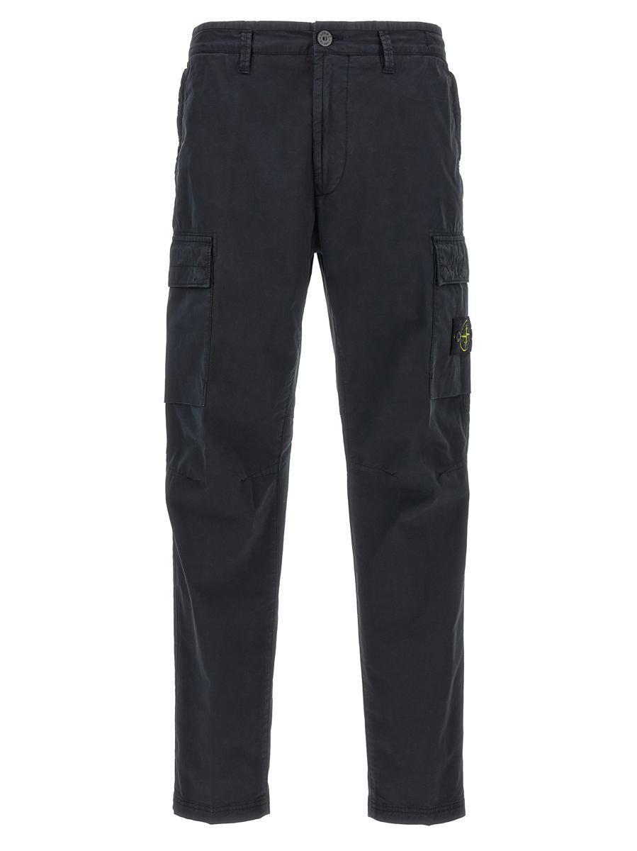 STONE ISLAND Cargo Twill Stretch-tc Pants In Blue Product Image