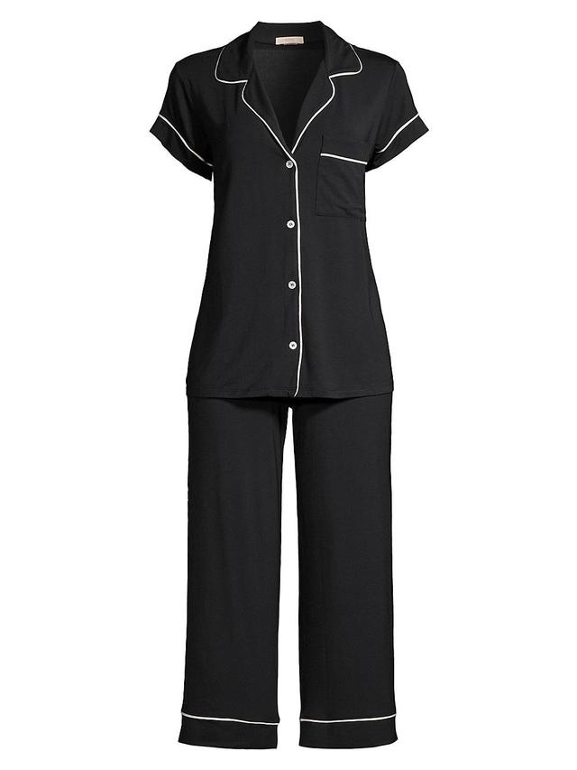 Eberjey Gisele Short Sleeve Crop Pajama Set Product Image