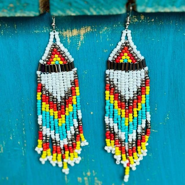 Kiowa Seed Bead Earrings Product Image