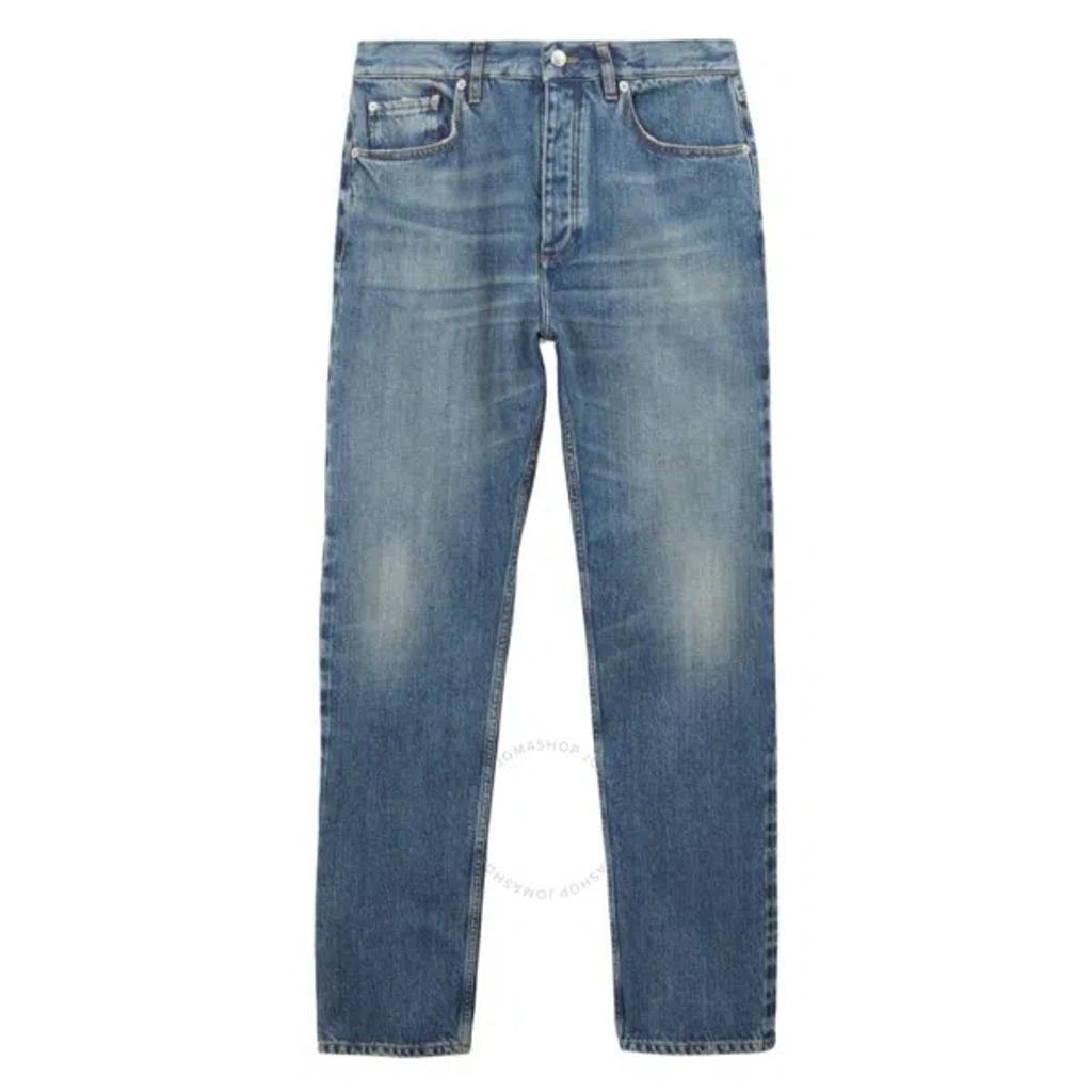 BURBERRY Japanese Denim Washed Straight-leg Jeans In Blue Product Image