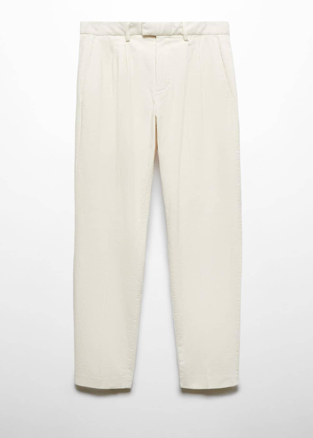 Mango Mens Pleated Corduroy Pants Product Image