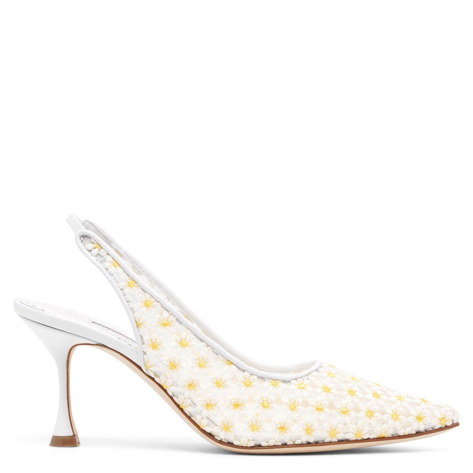 Margolina 70 Lace Pump In Woven White Product Image