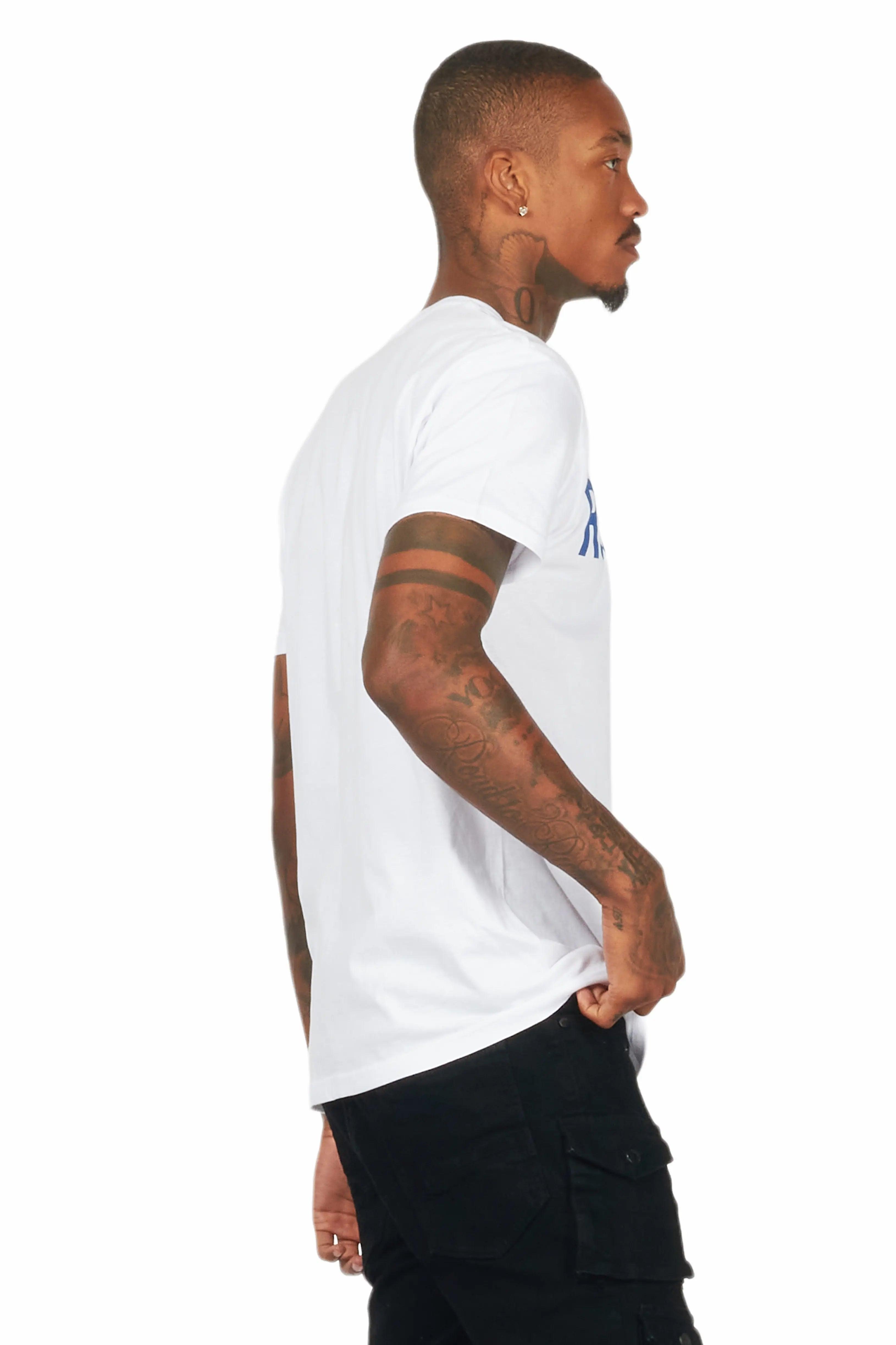 Sana White/Navy Graphic T-Shirt Male Product Image