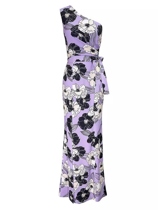 Bella Floral One-Shoulder Maxi Dress Product Image