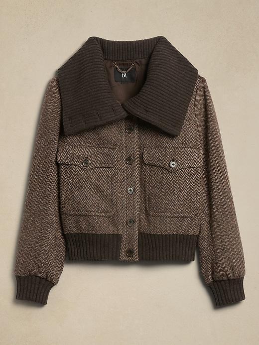 Ava Tweed Bomber Jacket Product Image