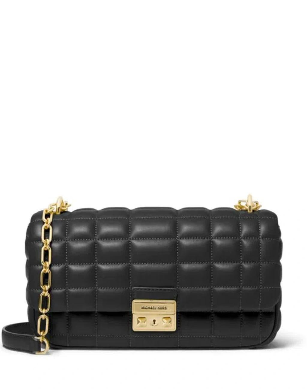 MICHAEL KORS Large Tribeca Quilted Chain Shoulder Bag In Black Product Image