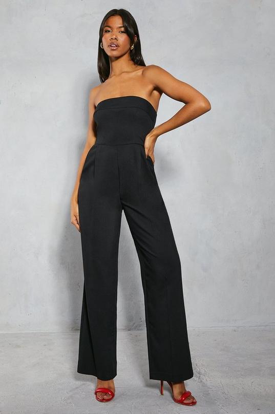 Woven Bandeau Straight Leg Jumpsuit Product Image