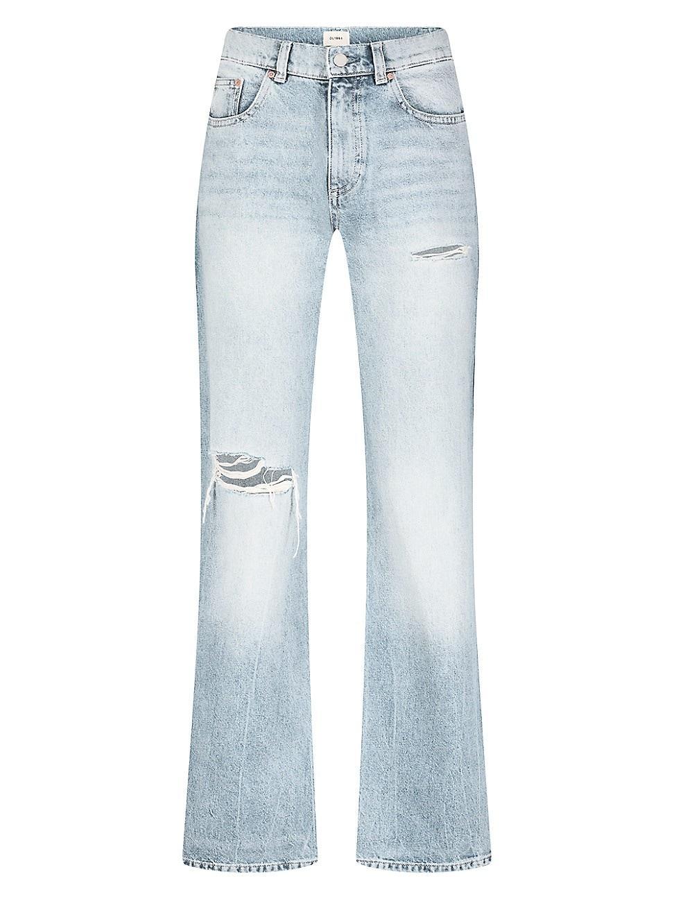 DL1961 Desi High Waist Ripped Wide Leg Jeans Product Image