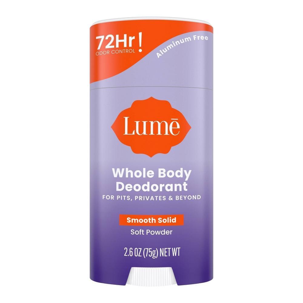 Lume Whole Body Women's Deodorant - Smooth Solid Stick - Aluminum Free - Soft Powder Scent - 2.6oz Product Image