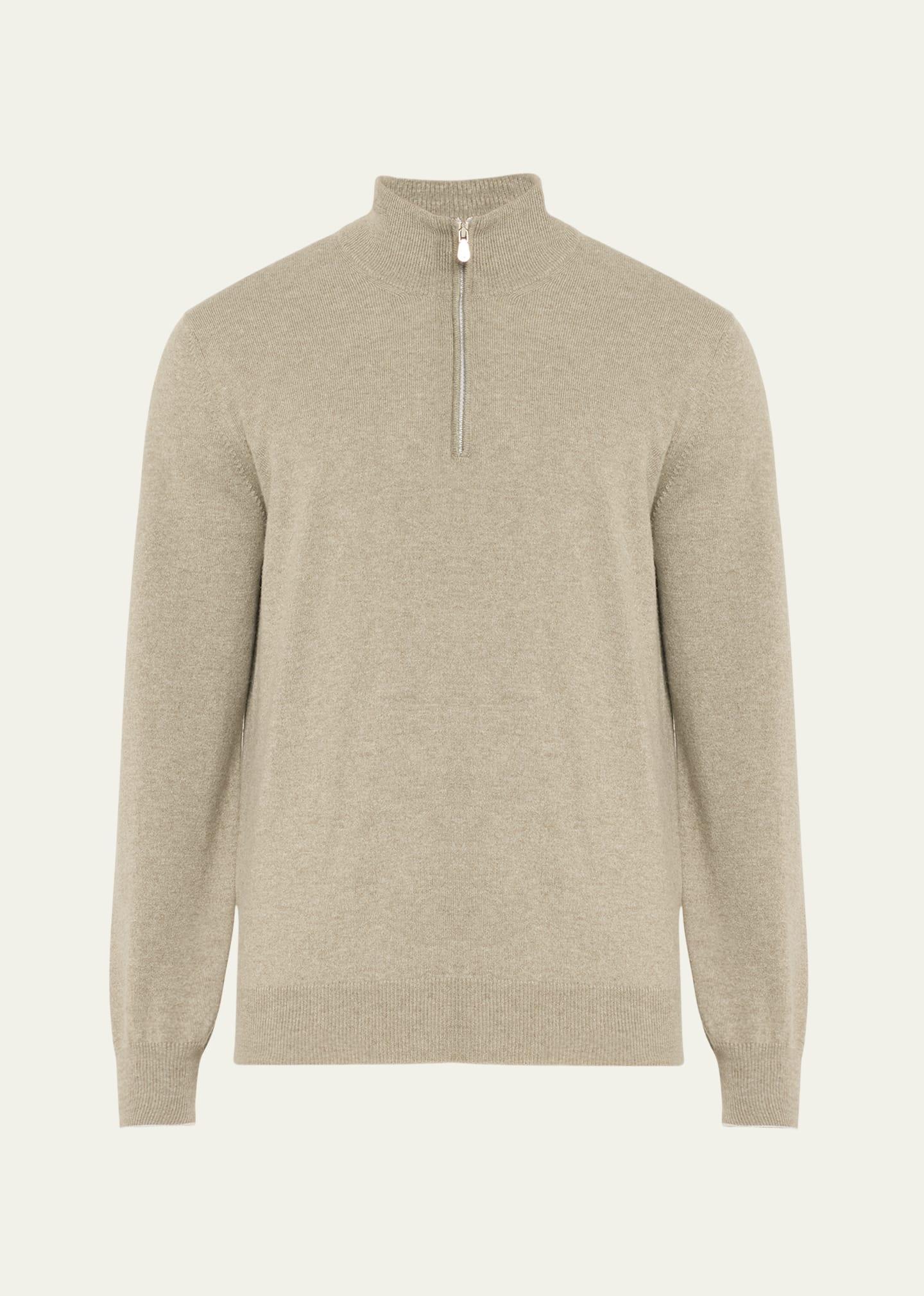 Men's Cashmere Quarter-Zip Sweater Product Image