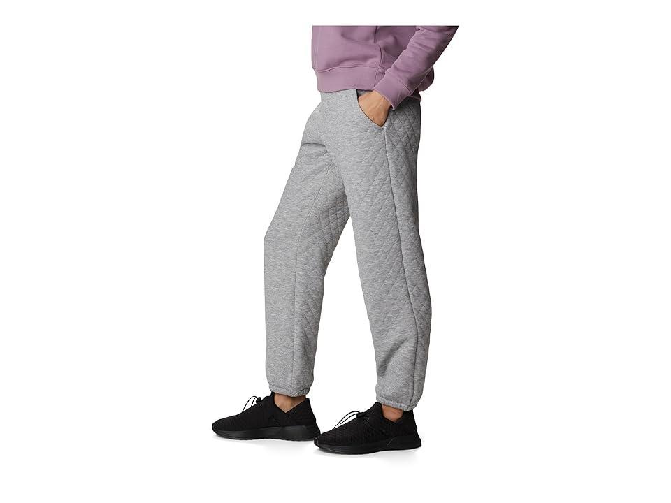 Columbia Lodge Quilted Joggers (Light Grey Heather) Women's Clothing Product Image