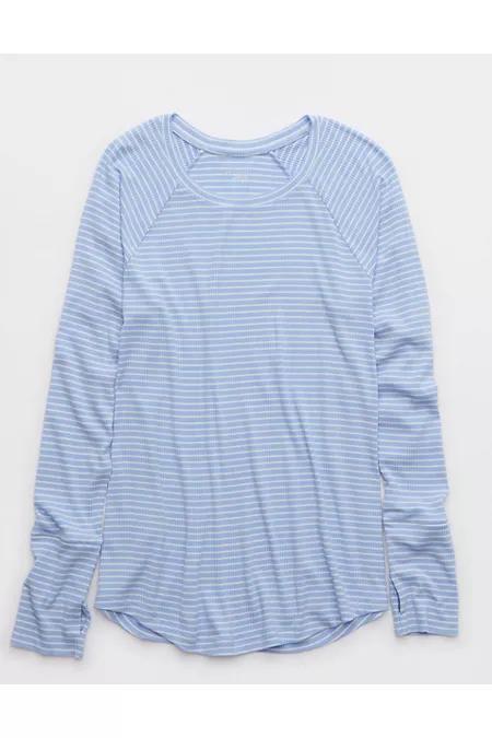 OFFLINE By Aerie Thumbs Up Ribbed Raglan Long Sleeve T-Shirt Womens Product Image