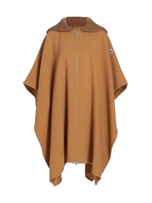 Moncler Mixed Media Wool Cape Product Image