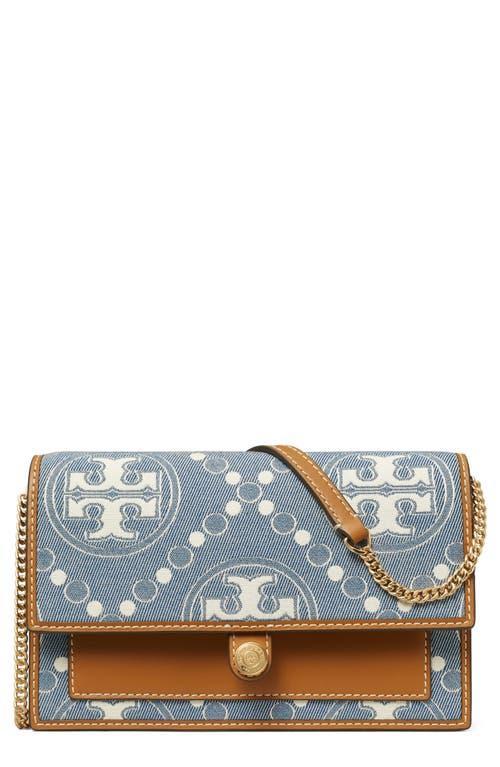 Womens T Monogram Denim Chain Wallet Product Image