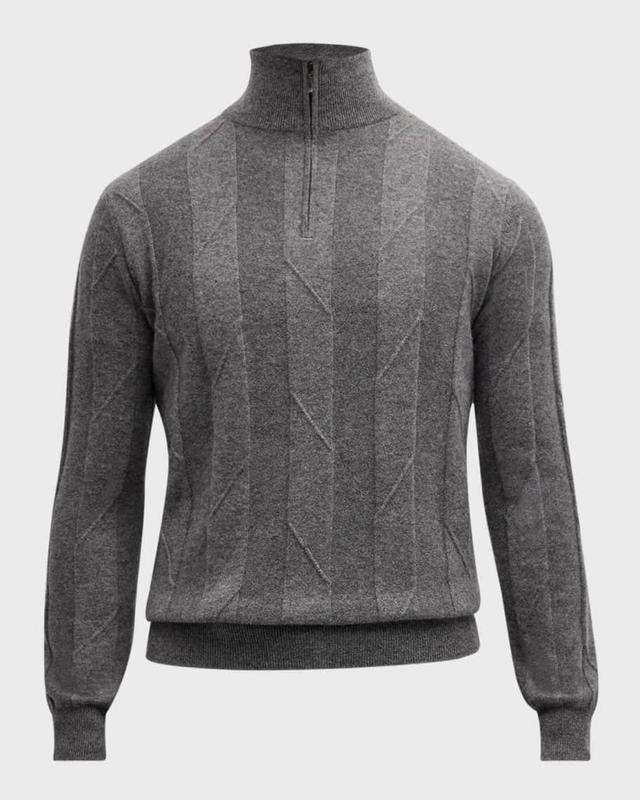 Men's Broken Cable Quarter-Zip Sweater Product Image