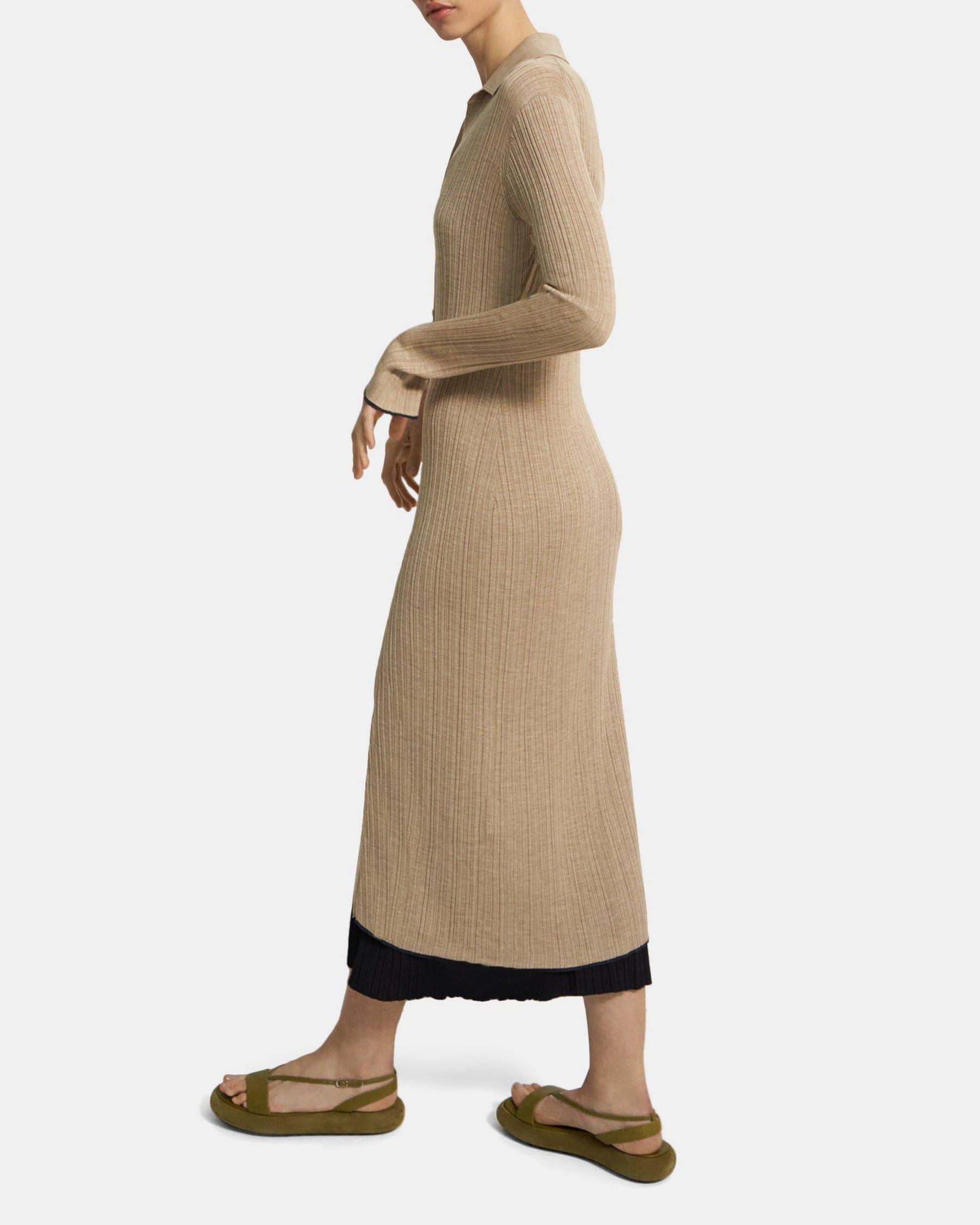 Long Ribbed Cardigan in Washable Silk Product Image