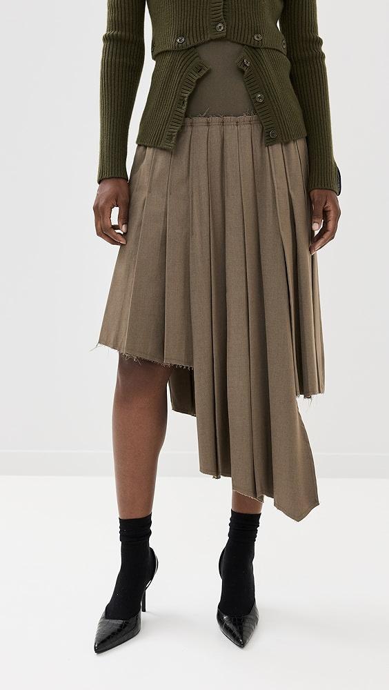 ROKH Ribbed Pleated Skirt | Shopbop Product Image