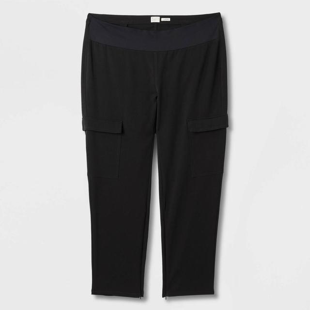 Womens Adaptive Seated Fit Pants - A New Day Black 17 Product Image