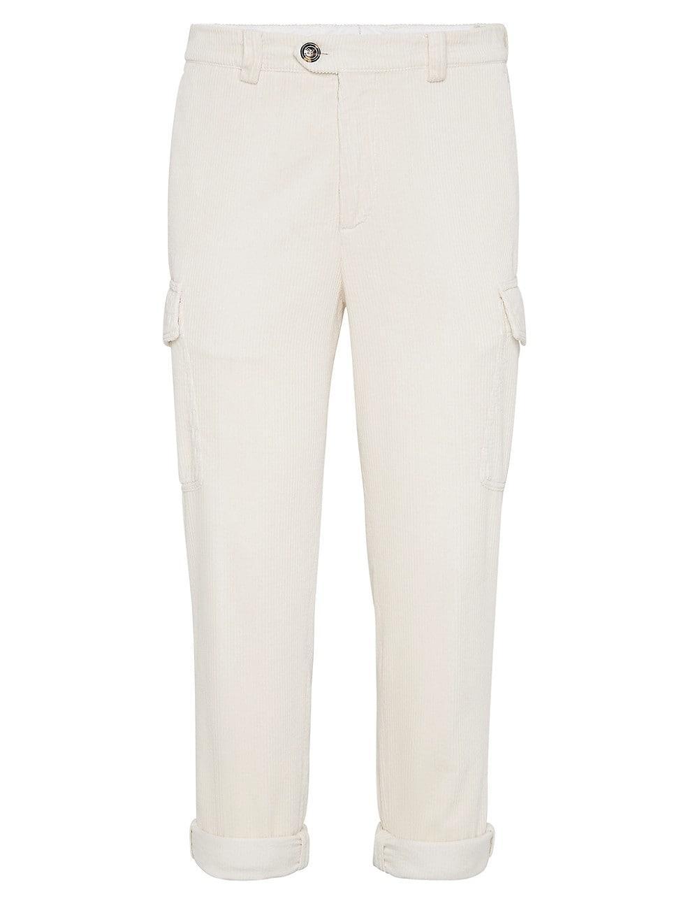 Mens Garment Dyed Leisure Fit Trousers in Cotton Corduroy Product Image