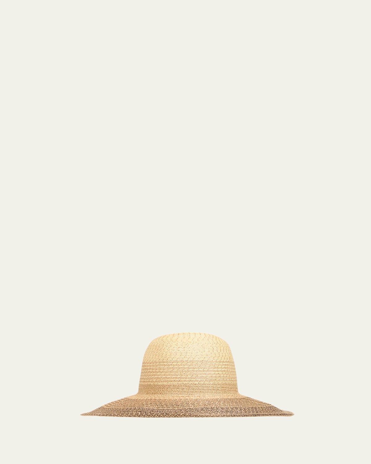 Emmanuelle Metallic Two-Tone Paper Straw Fedora Product Image