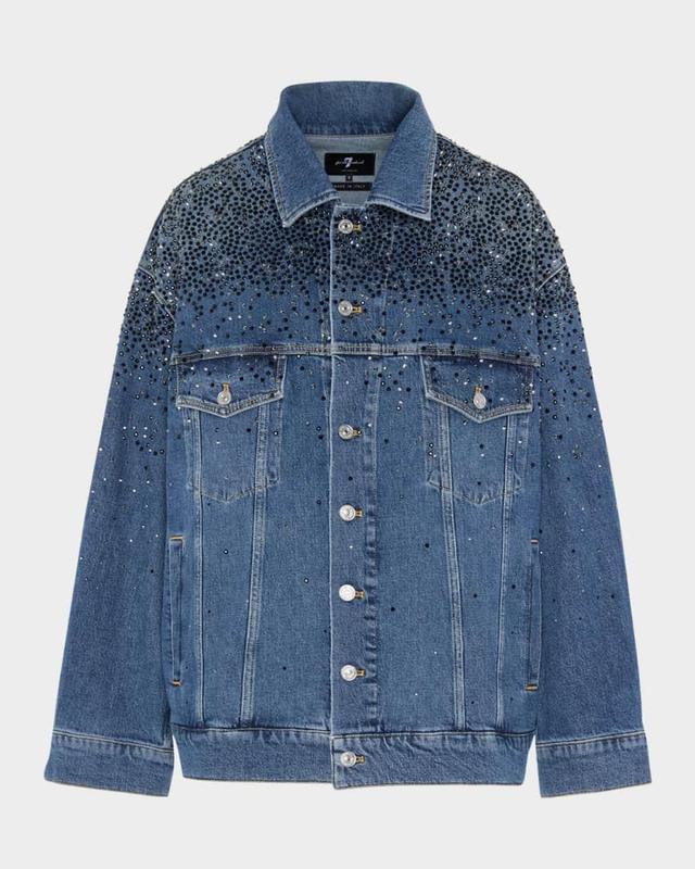 Oli Rhinstone Denim Trucker Jacket Product Image