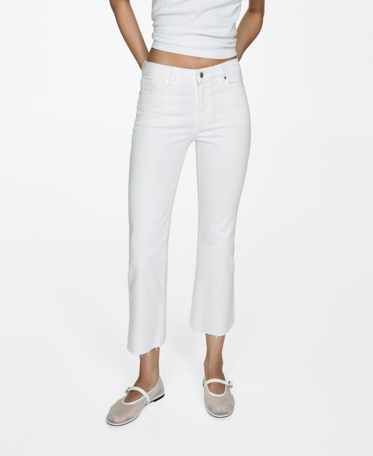 Mango Womens Sienna Flare Crop Jeans Product Image