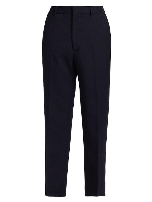 Mens Wool Crease-Front Trousers Product Image