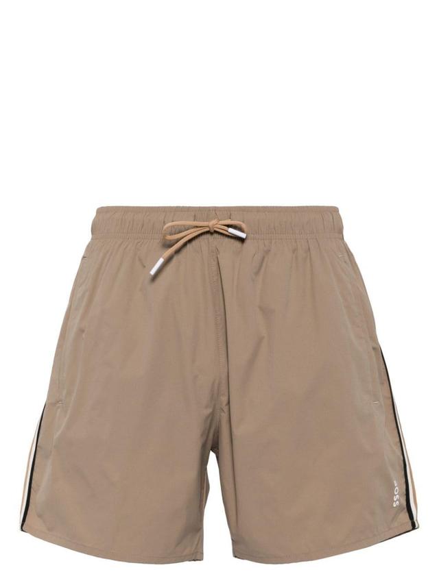 Iconic Swim Shorts In Brown Product Image