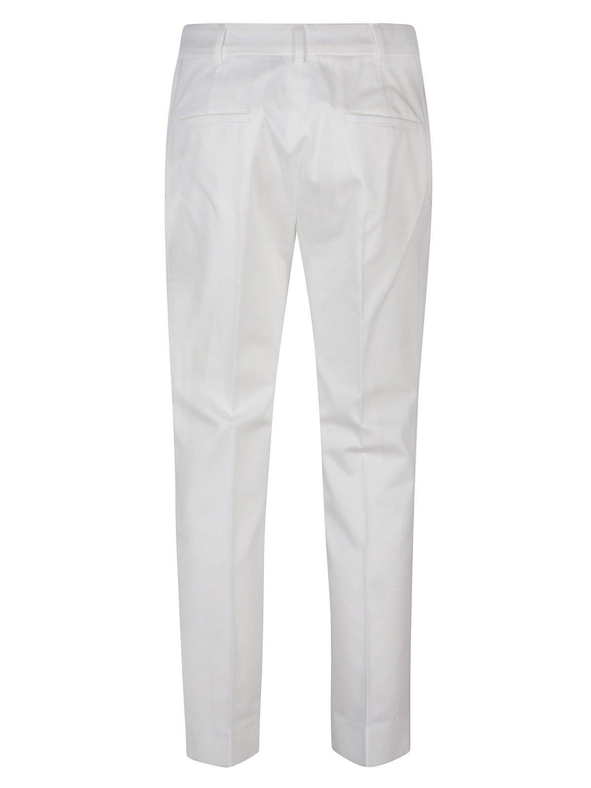 Cropped Slim Trousers In Bianco Product Image