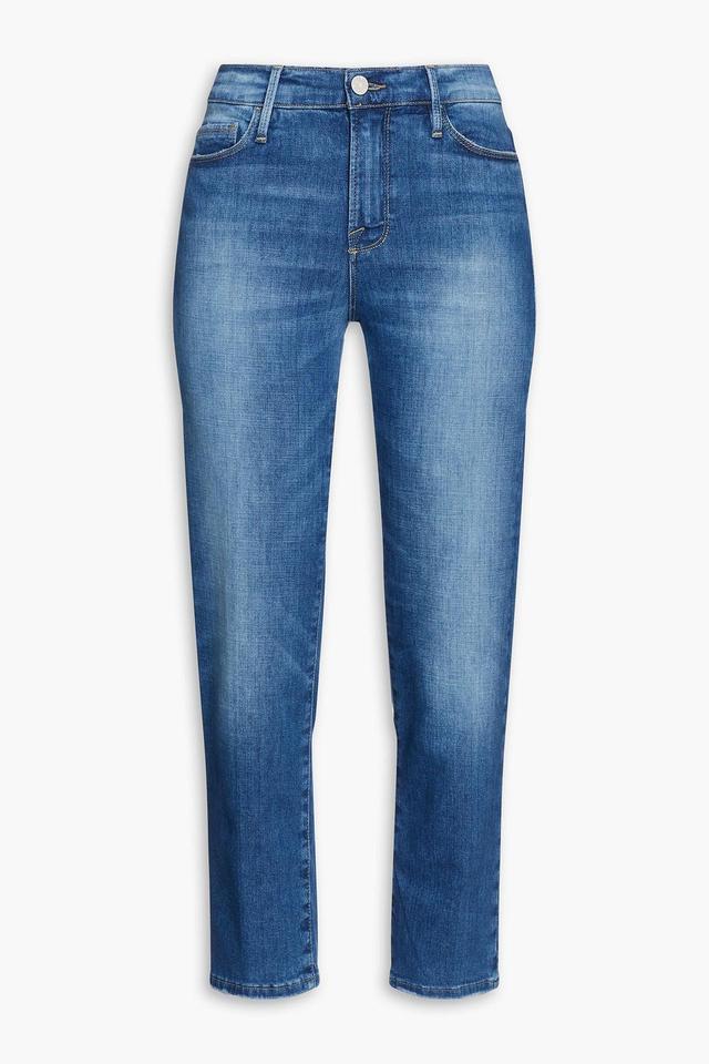 Le Nouveau Mid-rise Straight-leg Jeans In Mid Denim Product Image